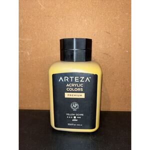 ARTEZA Acrylic Colors Premium Paint 33.8 fl oz (1000ml) A104 Yellow Ochre